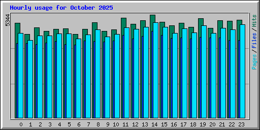 Hourly usage for October 2025